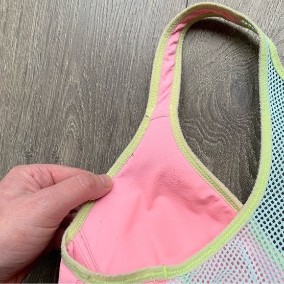 Pink Victoria's Secret Yoga Sports Bra Cropped Tank Top Pink Size Small - Picture 4 of 7